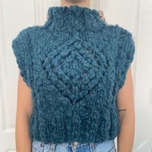 One of a kind handmade sleeveless sweater